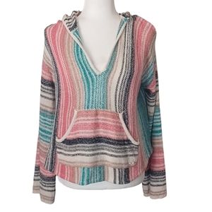 Billabong Baja Striped Beach Hoodie, Size Medium